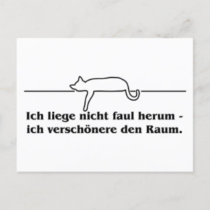 Carte Postale Je ne suis pas fainéant Chat Formule de l'humour