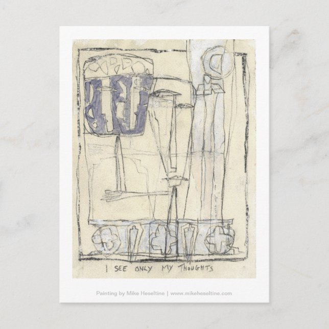 Carte Postale Je ne vois que mes pensées (Devant)