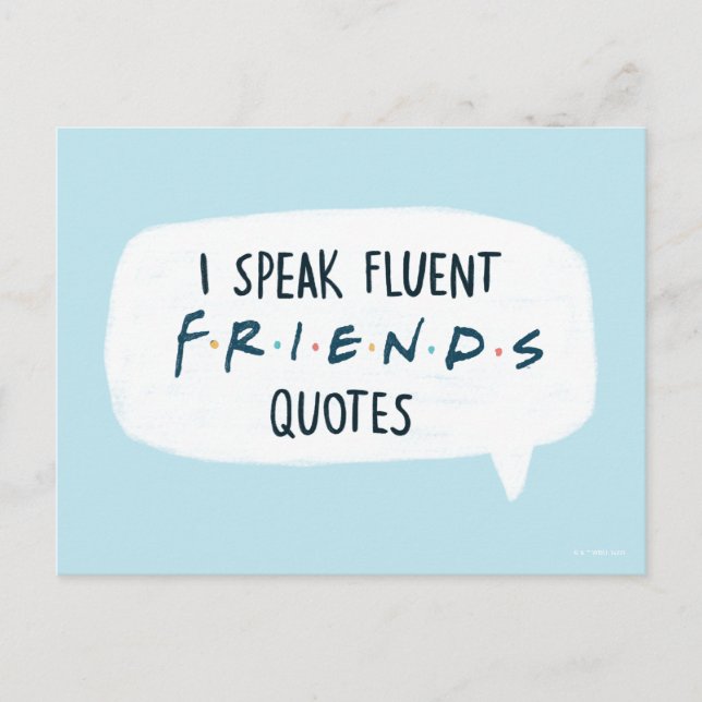 Carte Postale Je parle couramment les citations FRIENDS™ (Devant)