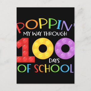 Carte Postale Je passe 100 jours à l'école