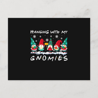 Carte Postale Je Passe Avec Mes Gnomies Drôle Noël Gnome Xmas