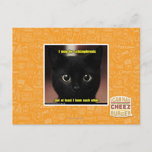 Carte Postale Je peux être schizophrène (Devant)