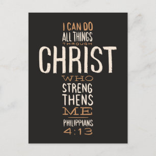 Carte Postale Je Peux Faire Toutes Les Choses À Travers Christ B