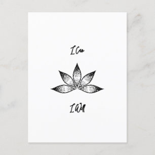 Carte Postale Je Peux Vais Inspirer La Détermination Lotus