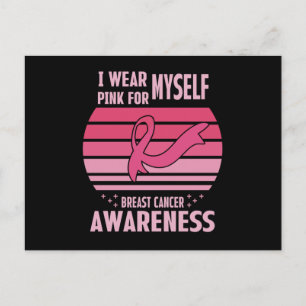 Carte Postale Je Porte Le Rose Pour Moi-Même Sensibilisation au