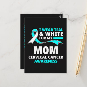 Carte Postale Je Porte Le Sarcelle Et Blanc Ma Mère Cancer Du Co