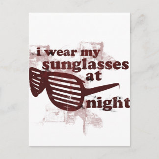Carte Postale Je Porte Mes Lunettes De Soleil La Nuit