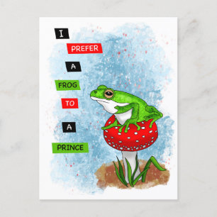 Carte Postale Je préfère une grenouille à un prince   Artwork de