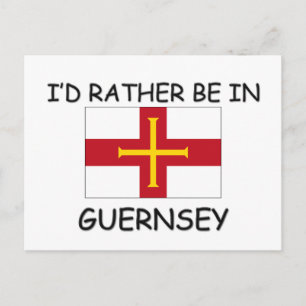 Carte Postale Je préférerais être à Guernesey