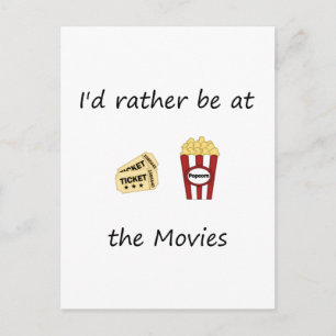 Carte Postale Je préférerais être au cinéma
