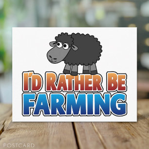 Carte Postale Je préférerais faire de l'agriculture ! (Agricultu