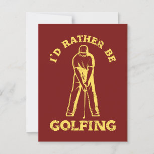 Carte Postale Je Préférerais Faire Du Golf Amoureux Du Golf