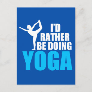 Carte Postale Je Préférerais Faire Du Yoga