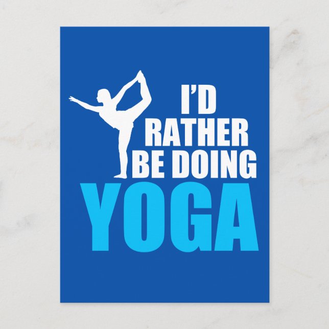 Carte Postale Je Préférerais Faire Du Yoga (Devant)