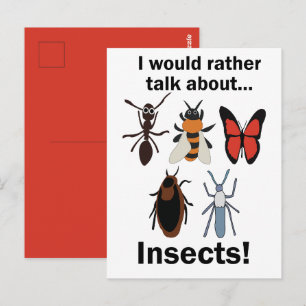 Carte Postale Je préférerais parler des entomologistes des insec