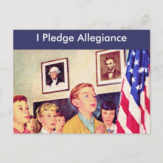 Carte Postale Je promets l'allégeance au drapeau (Devant)