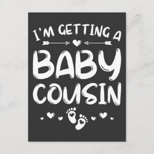 Carte Postale Je reçois un bébé cousin révélation du sexe du béb