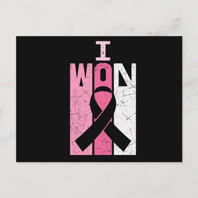 Carte Postale Je remporte le combat de sensibilisation au cancer (Devant)