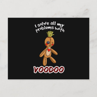 Carte Postale Je résout tous mes problèmes avec Voodoo
