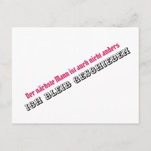 Carte Postale Je reste divorcé