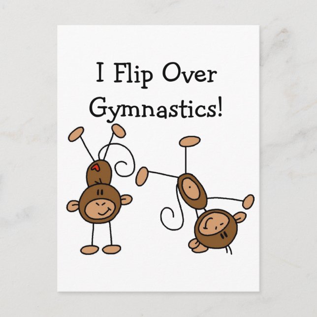 Carte Postale Je retourne sur les t-shirts et cadeaux de gymnast (Devant)