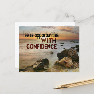 Carte Postale "Je saisis les opportunités" Motivation Affirmatio