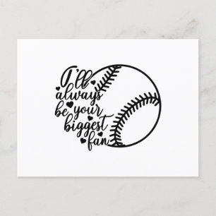 Carte Postale Je serai toujours ton plus grand fan de softball