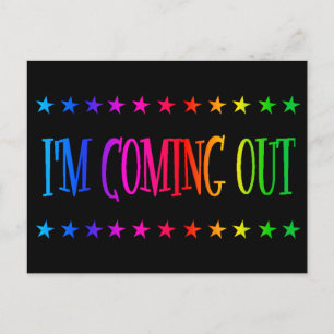 Carte Postale Je sors Bold Rainbow NCOD LGBTQ+