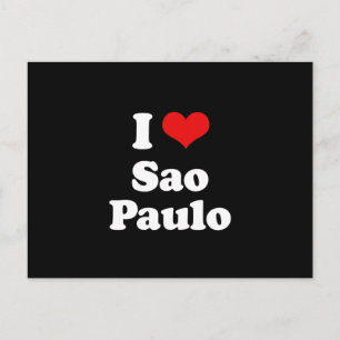 CARTE POSTALE JE SUIS AMOUREUX DE SAO PAULO