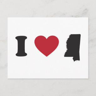 Carte Postale Je suis amoureux du Mississippi