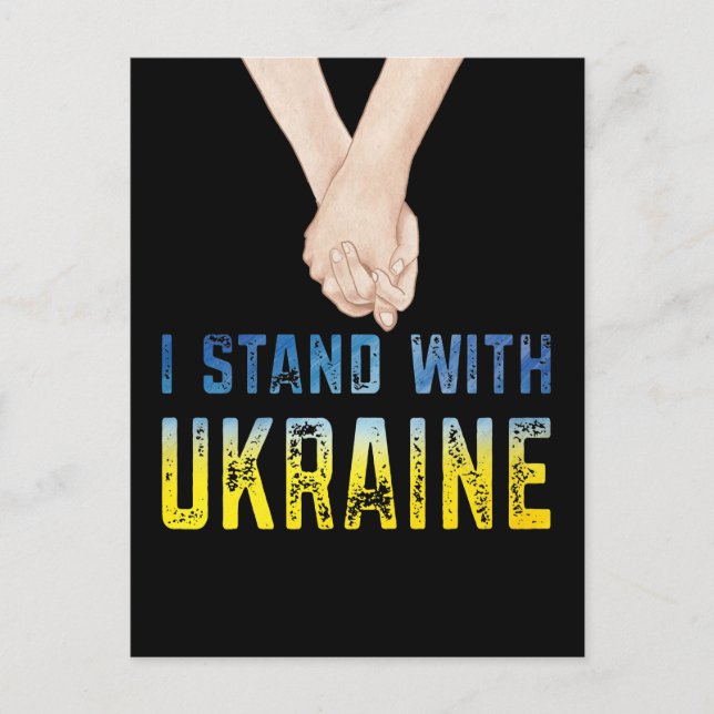 Carte Postale Je Suis Avec La Chemise Ukrainienne Soutenez Le Dr (Devant)