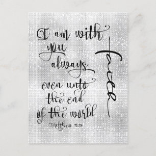 Carte Postale Je Suis Avec Vous Toujours Bible Verse Christian