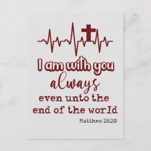 Carte Postale Je suis avec vous toujours Bible Verse Citation