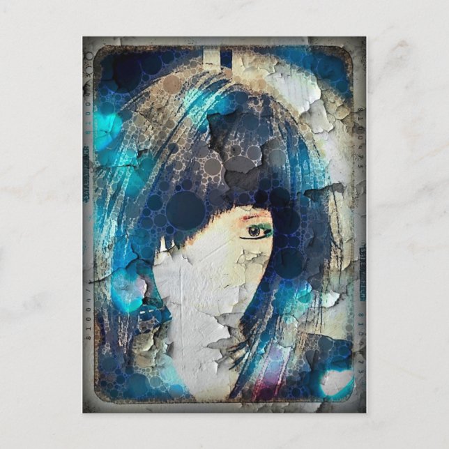 Carte Postale Je suis avec Wig Blue Postcard (Devant)