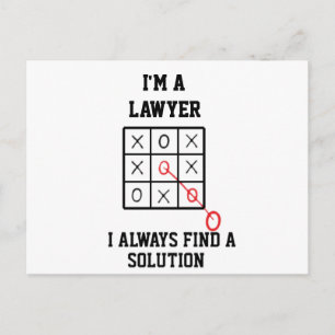 Carte Postale Je suis avocat, je trouve toujours une solution  C