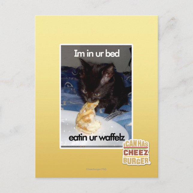 Carte Postale Je suis dans votre lit (Devant)