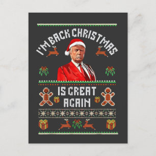 Carte Postale Je suis de retour, Noël est à nouveau génial Élect