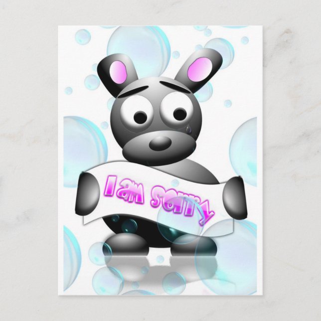 Carte Postale Je Suis Désolé (Devant)