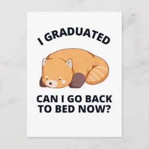 Carte Postale Je suis diplômé puis-je retourner au lit maintenan