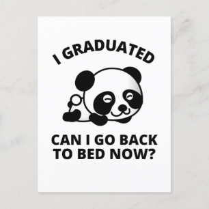 Carte Postale Je suis diplômé puis-je retourner au lit maintenan