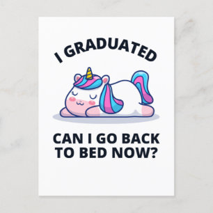 Carte Postale Je suis diplômé puis-je retourner au lit maintenan