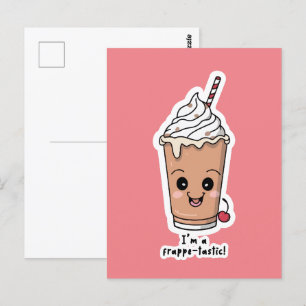 Carte Postale Je suis Frappe-tastic Frappe à la crème fouettée