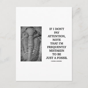 Carte Postale Je Suis Fréquemment Erreur Juste Un Fossile (Trilo