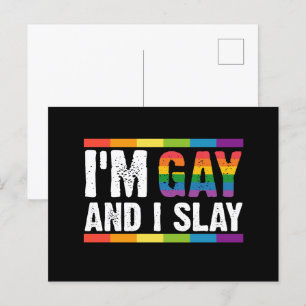 Carte Postale Je suis Gay et je suis Gay pride LGBTQ