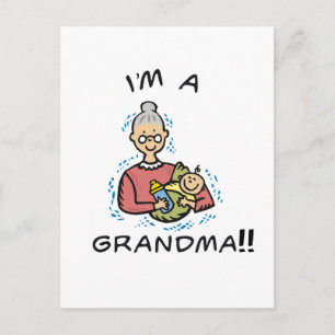 Carte Postale Je suis grand-mère et bébé