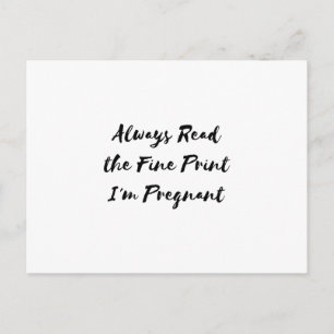 Carte Postale Je suis Grossesse Enceinte Pour L'Humour Des Femme
