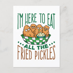 Carte Postale Je suis ici pour manger tous les chatons frit Pick