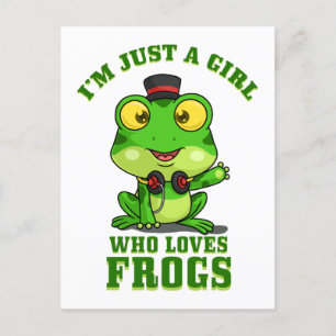 Carte Postale Je suis juste une fille qui aime les grenouilles