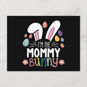 Carte Postale Je suis La maman Bunny de la famille de Pâques mam
