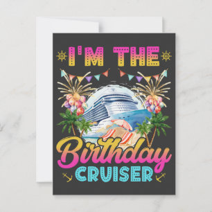 Carte Postale Je suis le croiseur d'anniversaire de vacances